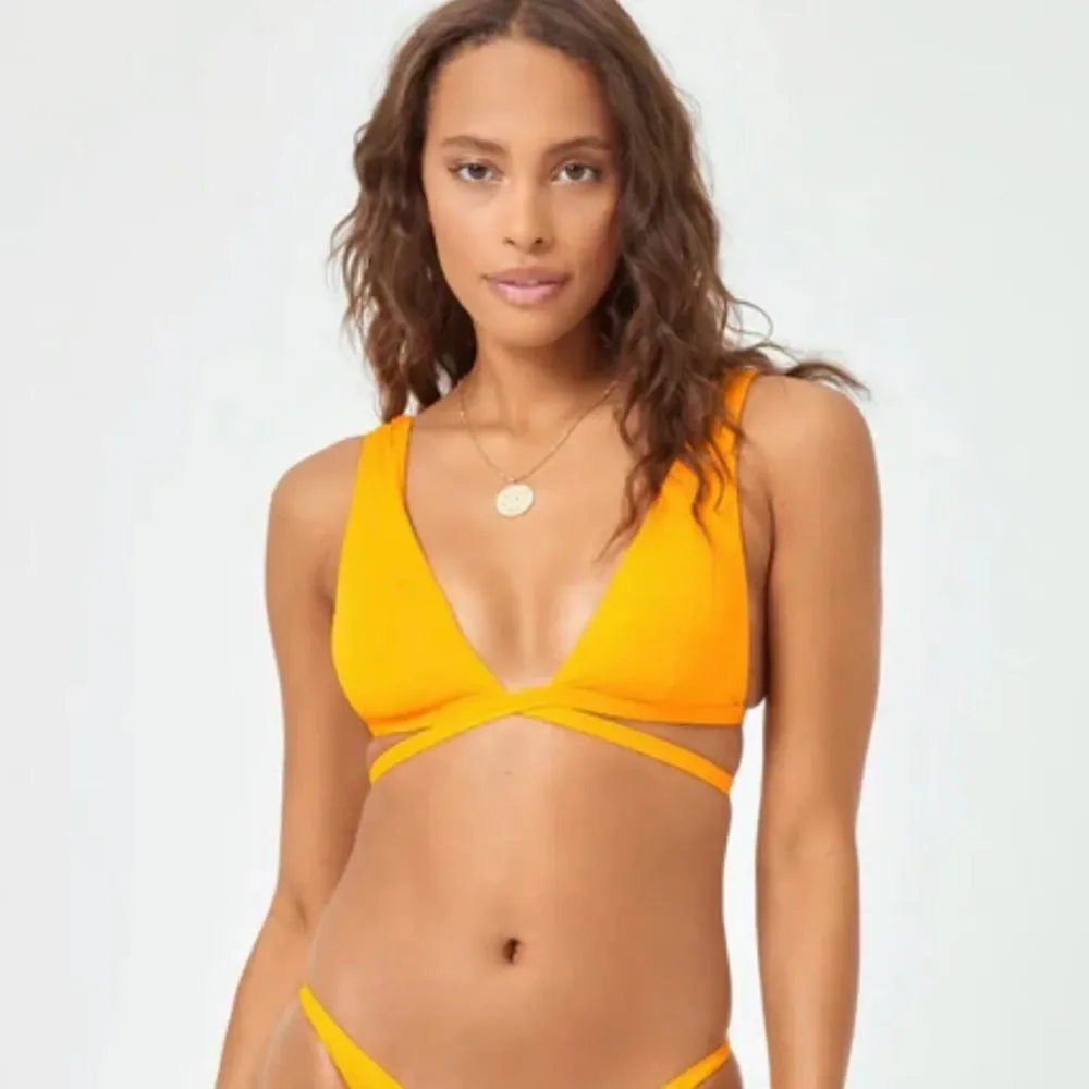 NWT L*Space Avery Bikini Top Orange Size Medium